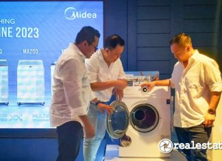 Midea Indonesian meluncurkan jajaran mesin cuci front loading dan top loading dengan teknologi health guard hygiene.