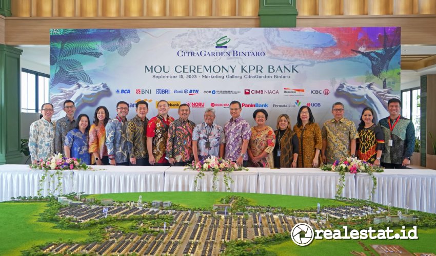 CitraGarden Bintaro melakukan PKS dengan 15 partner perbankan. (Foto: Dok. Ciputra Group)  