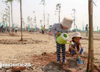 Penanaman Pohon di Metland Cibitung realestat.id dok