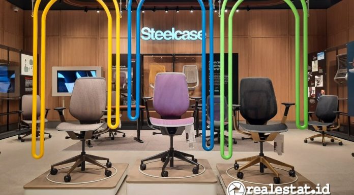 Kursi kerja Steelcase Karman menawarkan desain yang ergonomis