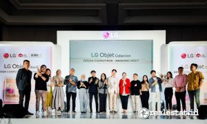 Para pemenang kategori mahasiswa dan profesional dalam gelaran LG Objet Design Competition 2023. (Foto: RealEstat.id/Adhitya Putra)
