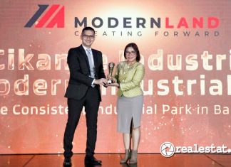 ModernCikande Industrial Estate Modernland Realty Properti Indonesia Award PIA 2023 realestat.id dok