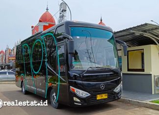 Bus Shuttle Kota Deltamas Blok M Sinar Mas Land realestat.id dok