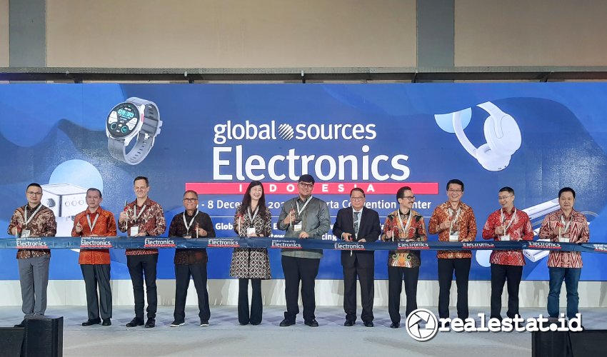 Pembukaan Global Sources Electronics Indonesia (GSEI), Rabu (06/12/2023) di JCC Senayan Jakarta. (Foto: RealEstat.id/Adhitya Putra)