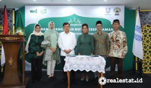Penandatanganan MoU dengan Dewan Masjid Indonesia (DMI) perihal Gerakan Masjid Bersih 2024. (Foto: Unilever Indonesia)