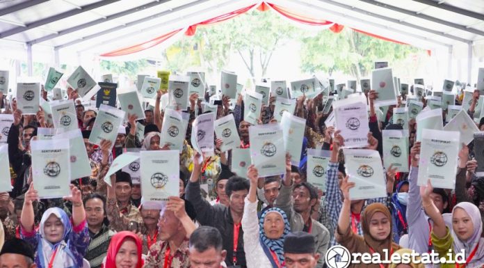 Pembagian Sertifikat Tanah Wonosobo Jawa Tengah ATR BPN realestat.id dok