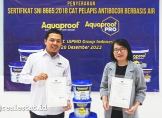 Pertama di Indonesia Aquaproof Pro Raih SNI Pelapis Antibocor Berbasis Air realestat.id dok
