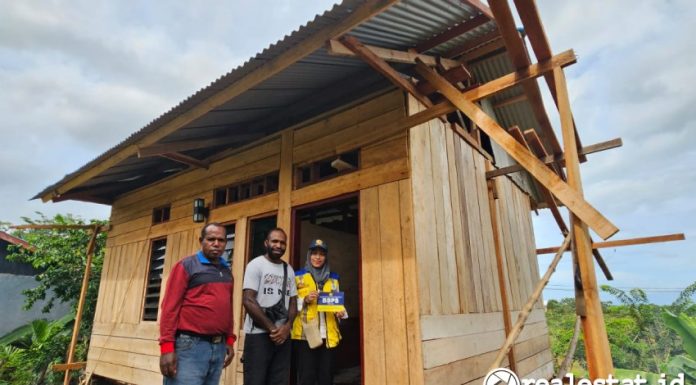 Rumah warga Jayapura yang direnovasi dalam Program BSPS (Foto: Dok. Kementerian PUPR)