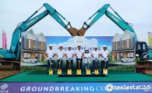 Prosesi Groundbreaking Socia Garden Karawang yang dikembangkan Arrayan Group, Ahad, 28 April 2024. (Foto: realestat.id)