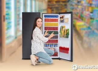 Sharp standing freezer Garansi 5 tahun realestat.id dok