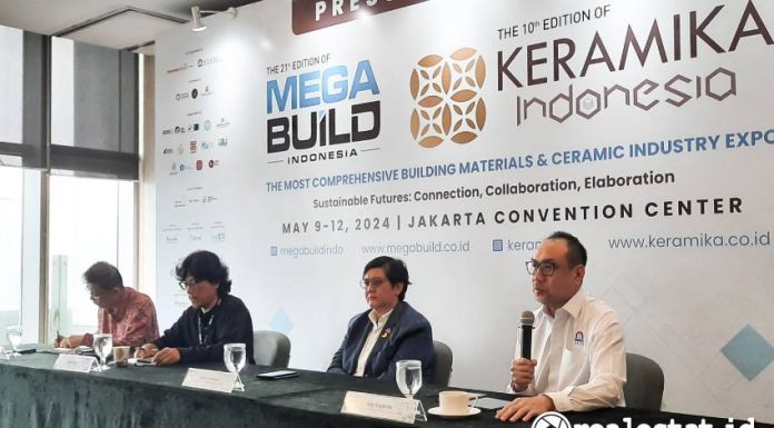 Edy Suyanto, Ketua ASAKI berharap Pameran Megabuild dan Keramika Indonesia 2024 dapat mengangkat potensi industri keramik nasional. (Foto: RealEstat.id/Adhitya Putra)