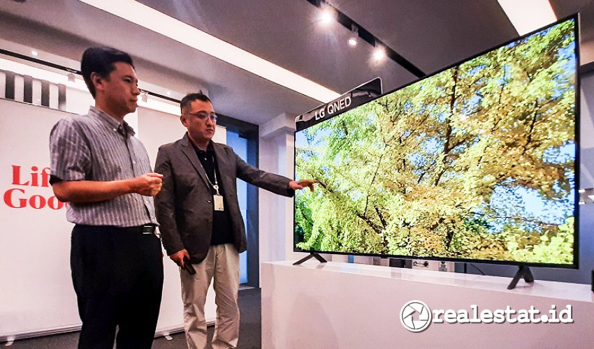 LG mengumumkan bersiap memperluas QNED TV untuk pasar Indonesia, Selasa (28/05/2024) di Jakarta. (Foto: RealEstat.id/Adhitya Putra)
