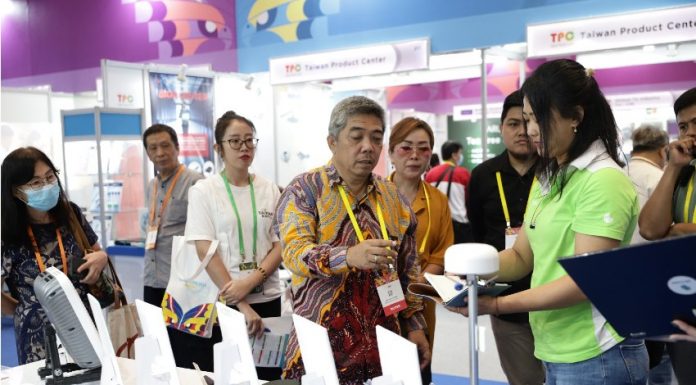 Salah satu booth di Taiwan Expo 2024, Jakarta Convention Center. (Foto: Istimewa)
