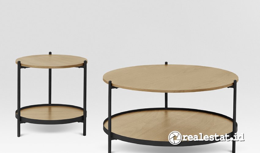 Koleksi Terbaru Tenzo Living FINLEY Side Table Walnut-RealEstat.id