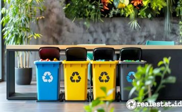 recycle bin daur ulang pengelolaan pengolahan sampah kantor realestat.id dok