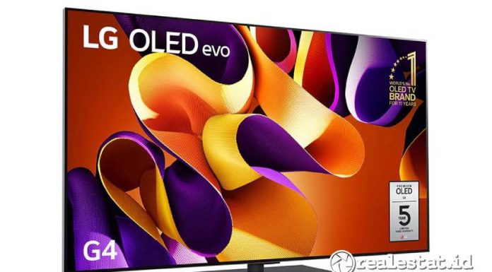 Televisi LG OLED evo G4 hadir dengan bentangan layar 65 inch dan dilengkapi teknologi berbasis Artificial Intelligence atau AI. (Foto: LG Electronics Indonesia)