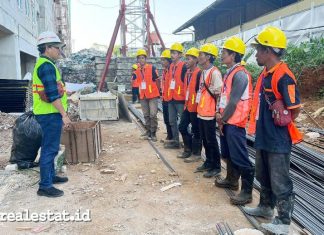 Pekerja Konstruksi Proyek Rusun ASN PUPR Jawa Tengah Sertifikasi K3 realestat.id dok