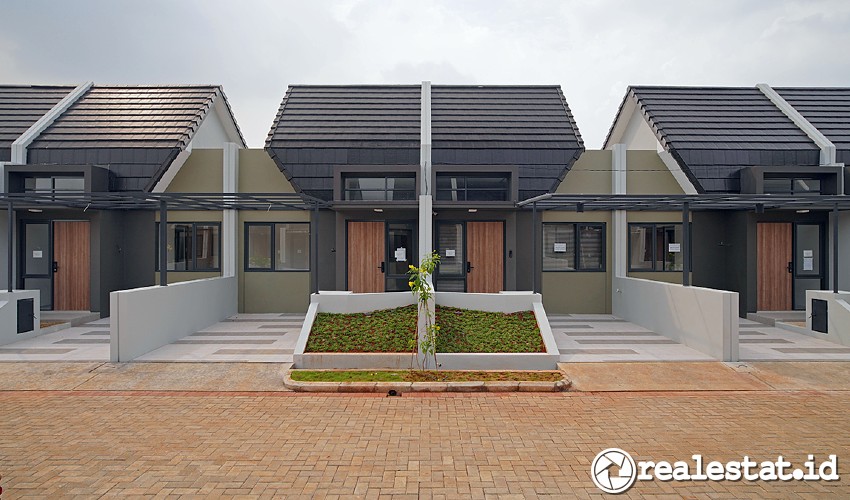 Show Unit Rumah Contoh Alara Cluster Rivergate Gardens at Candi Sawangan realestat.id dok