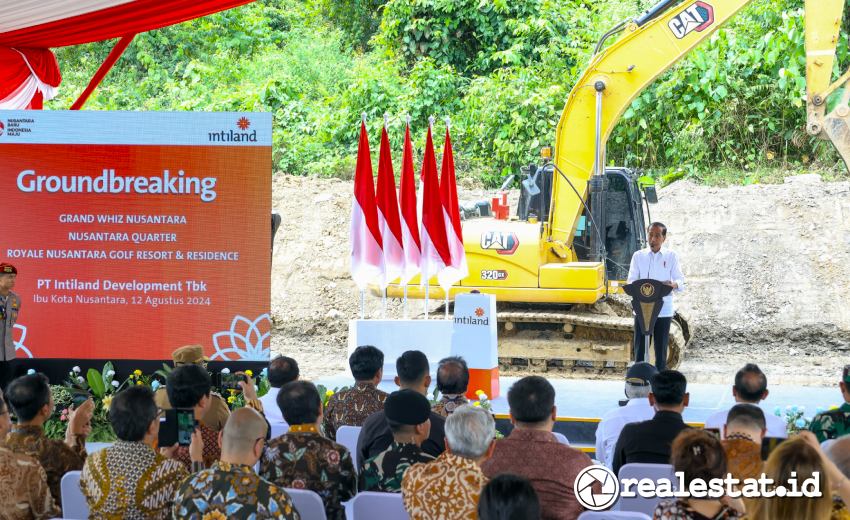 Presiden Joko Widodo meresmikan dibangunnya tiga proyek Intiland Development di IKN, Senin 12 Agustus 2024 (Foto: Dok. Humas Otorita IKN)