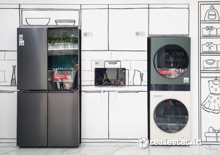 LG WashTower merupakan produk mesin cuci dan pengering pakaian inovatif-RealEstat.id-Adhitya Putra