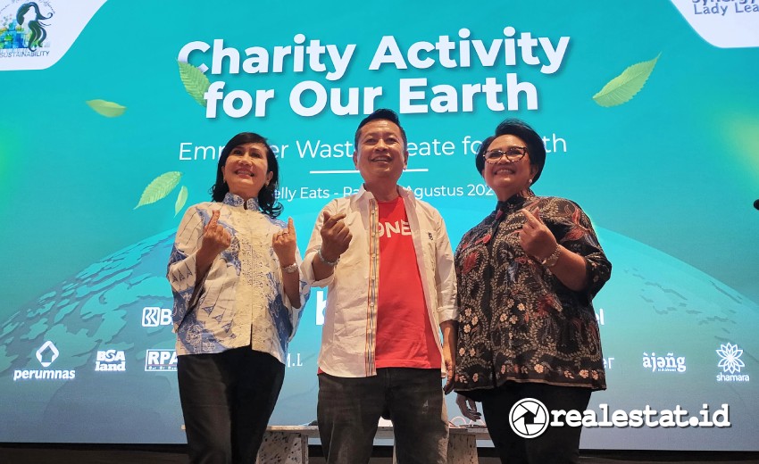 Synergy Lady Leaders menggelar acara 'Charity Activity for Our Earth' bertema ‘Hero In Sustainability: Women Making A Difference’ yang berlangsung di kawasan OCBD, Bogor, Rabu, 21 Agustus 2024. (Foto: Dok. Realestat.id)