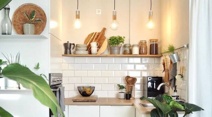 Dapur Cantik Sederhana dengan tanaman hias-pinterest