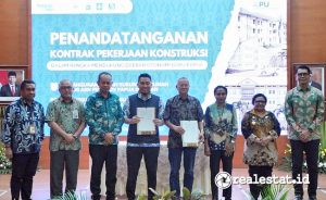 Penandatanganan Kontrak Paket Pekerjaan Pembangunan Rumah Susun dan Rumah Khusus di Daerah Otonomi Baru (DOB) Papua, Jumat, 30 Agustus 2024. (Foto: Dok. Kementerian PUPR)