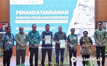 Penandatanganan Kontrak Paket Pekerjaan Pembangunan Rumah Susun dan Rumah Khusus di Daerah Otonomi Baru (DOB) Papua Kementerian PUPR Realestat.id dok