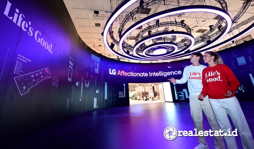 Penataan booth LG dalam gelaran IFA 2024 ini dibuat dengan sedemikian rupa hingga membuat pengunjung akan dapat merasakan teknologi Affectionate Intelligence atau AI. (Sumber: LG Indonesia)