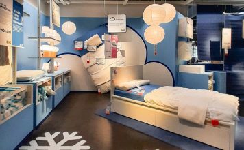 Ruang pameran Bangun Lelapmu IKEA berfokus pada penyediaan perabot furniture dengan pendekatan holistik terhadap kualitas tidur-RealEstat.id-Adhitya Putra