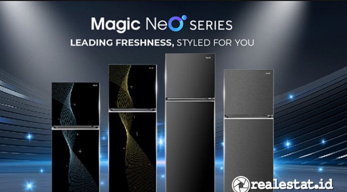 kulkas dua pintu terbaru Aqua Magic Neo Series-RealEstat.id