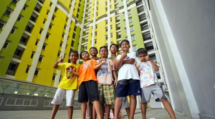 Anak-anak penghuni Rusun Pasar Rumput (Foto: Dok. Kementerian PKP)