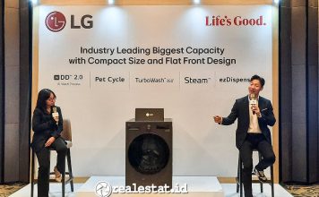 Jay Jang, Marketing and Relations Director LG Electronics Indonesia menerangkan kelebihan dari Washing Machine front loading AI DD 2.0 terbaru-RealEstat.id-Adhitya Putra