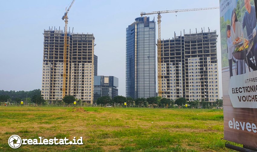 Progres pembangunan Elevee Condominium, Alam Sutera realestat.id dok