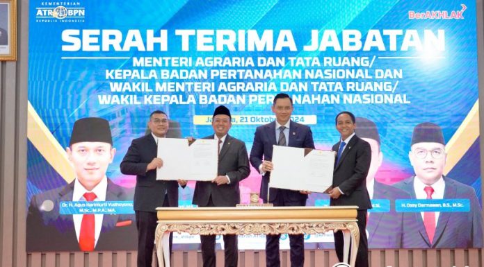 Sertijab Menteri ATR Kepala BPN AHY Nusron Wahid Realestat.id dok