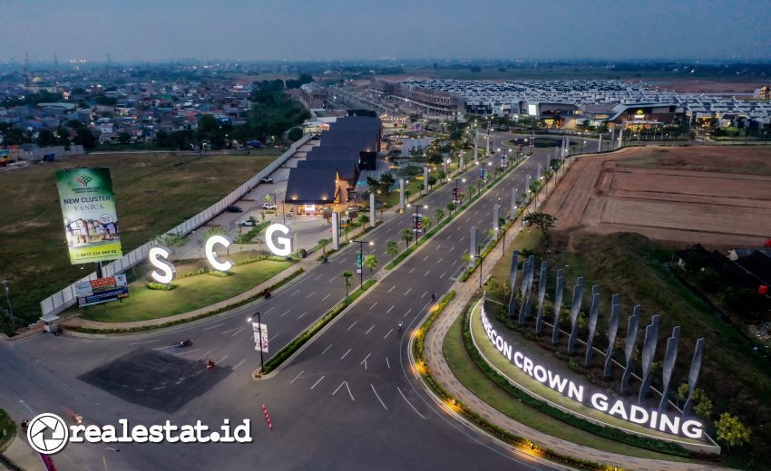 AERIAL VIEW KAWASAN SUMMARECON CROWN GADING realestat.id dok