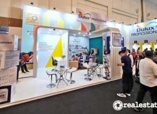 Booth Dulux Proefessional Pameran Konstruksi Indonesia 2024 realestat.id dok