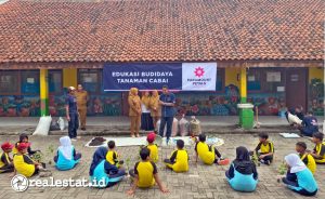 Edukasi Budidaya Tanaman cabai yang dilakukan Paramount Petals guna menyukseskan Program GERCEP yang diinisiasi Pemkab Tangerang. (Foto: Istimewa) 