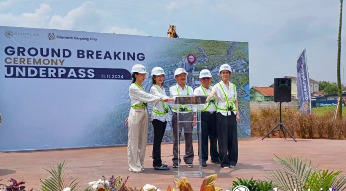 Seremoni groundbreaking underpass Giantara Serpong City, Senin, 11 November 2024. (Foto: Realestat.id/Anto Erawan) 