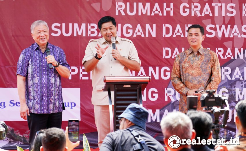 Menteri PKP memulai Gerakan Nasional Gotong Royong Bangun Rumah untuk Rakyat di Tangerang, Jumat, 1 November 2024. (Foto: Dok. Kementerian PKP)