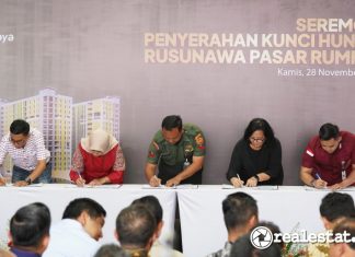 Seremoni Serah Terima Kunci Rusun Pasar Rumput Realestat.id dok