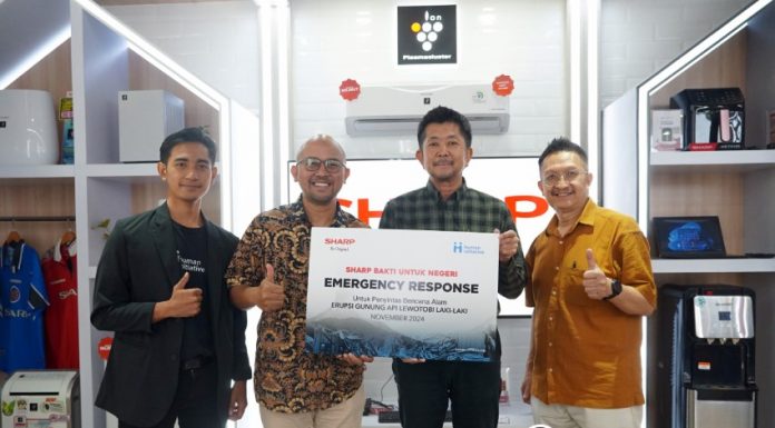 Sharp Bakti Untuk Negeri Bantu Pengungsi Erupsi Gunung Lewotobi di NTT Realestat.id dok