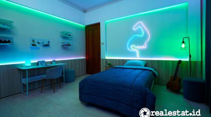 Dekorasi rumah akan terlihat mewah dan unik dengan pencahayaan pintar WiZ Fairy Light serta WiZ Smart Flex Strip. (Sumber: Signify)