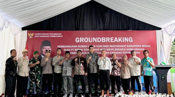 Groundbreaking rumah yang dilakukan PT Berau Coal dengan Kementerian PKP (Foto: Istimewa)