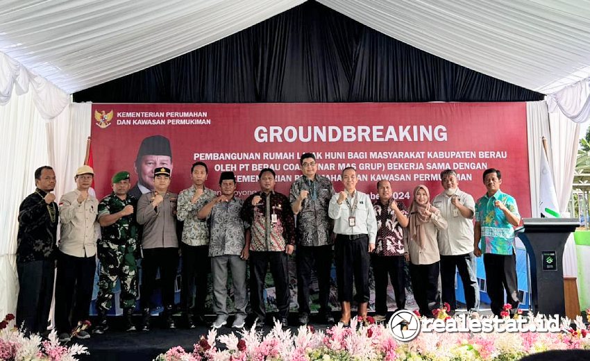 Groundbreaking rumah yang dilakukan PT Berau Coal dengan Kementerian PKP (Foto: Istimewa)