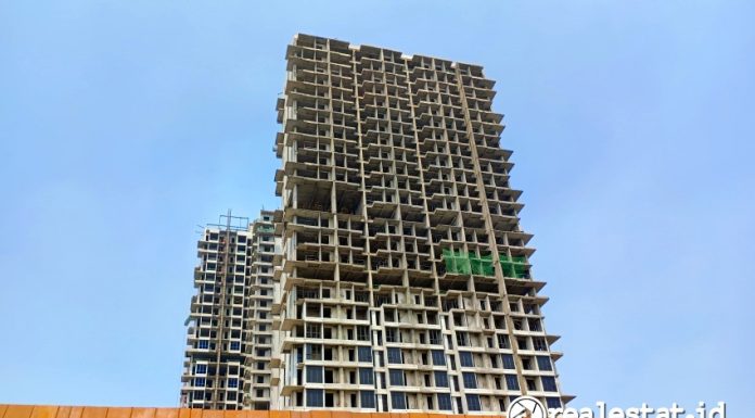 Progres pembangunan apartemen di Jakarta Selatan. (Foto: Dok.  Realestat.id)