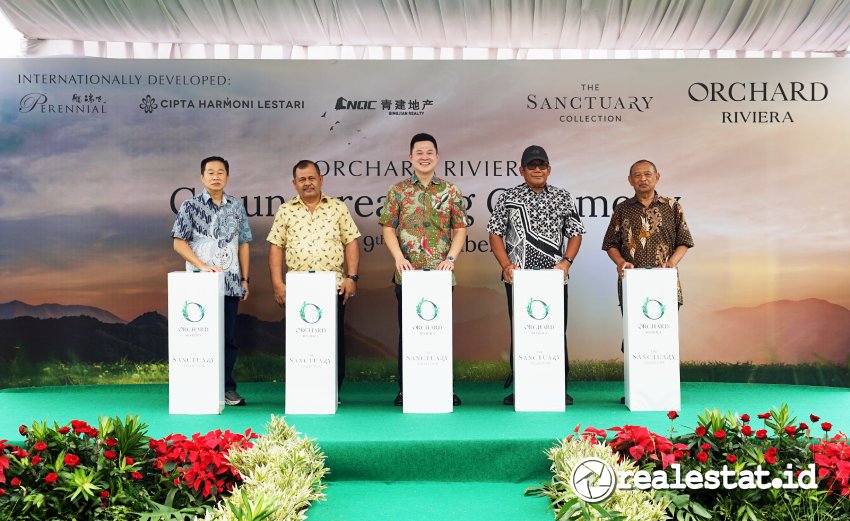 The Sanctuary Collection menggelar Groundbreaking Klaster Orchard Riviera, Senin, 9 Desember 2024. (Foto: Istimewa) 