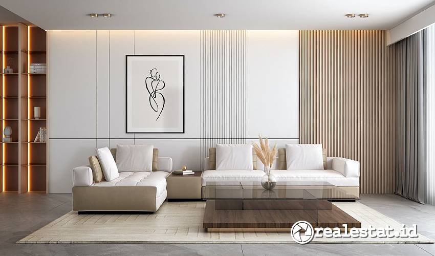 Tren desain interior rumah tahun 2025 akan diwarnai penggunaan warna-warna natural. (Sumber: Shutterstock/ka_idris)