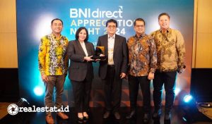 BP Tapera meraih penghargaan sebagai "The Most Improved Digital Transaction" pada acara BNIdirect Appreciation Night 2024 (Foto: Istimewa)