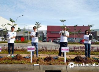 EASTVARA BSD City Aeon Mall Penanaman Pohon Sinar Mas Land Realestat.id dok